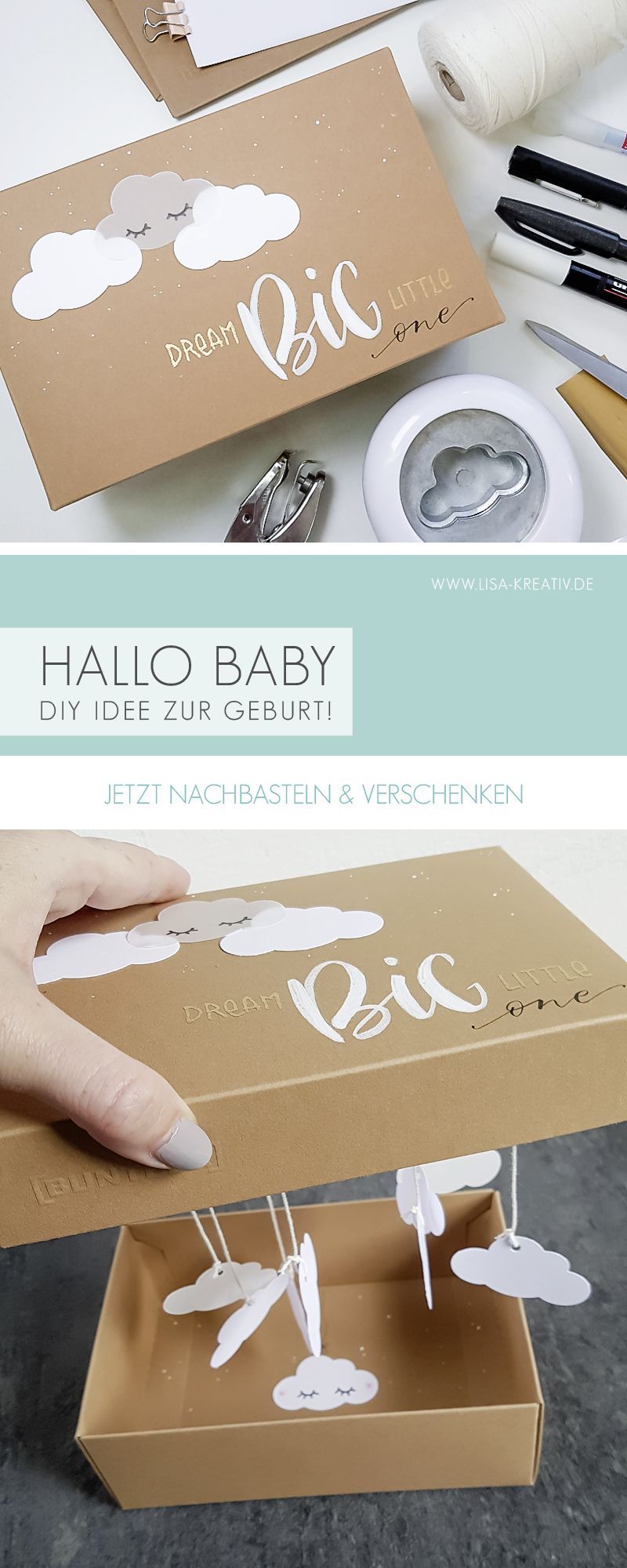 DIY - Geschenk-Box zur Geburt oder Taufe - lisa-kreativ - Mein Kreativblog -   17 diy Baby geschenk ideas