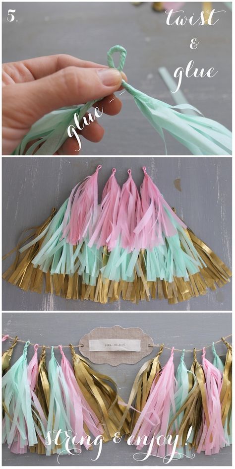 How To Make Tassel Garlands For Weddings ~ Step By Step Guide -   17 diy Decoracion papel ideas