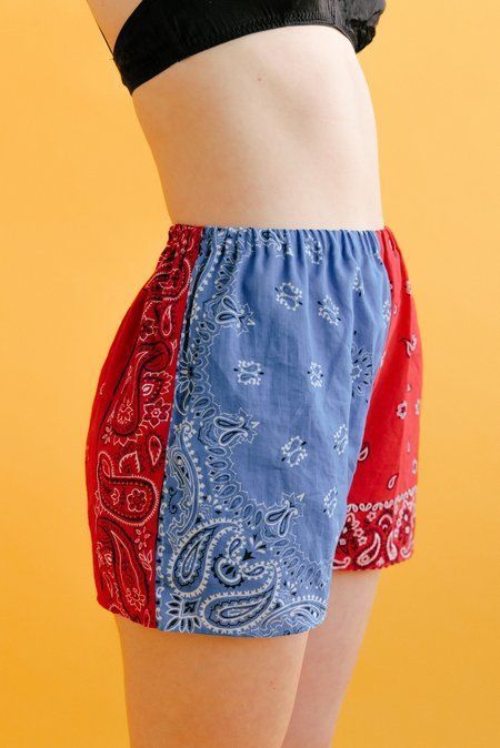 WOLF u0026 GYPSY VINTAGE Ivan Bandana Boxer Shorts on Garmentory -   17 diy Fashion shorts ideas