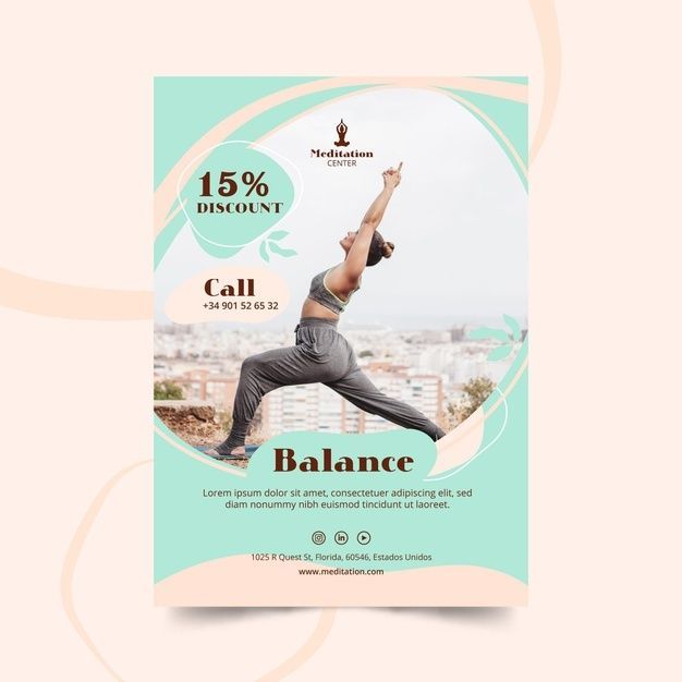 Download Meditation Flyer Template for free -   17 fitness Design flyer ideas