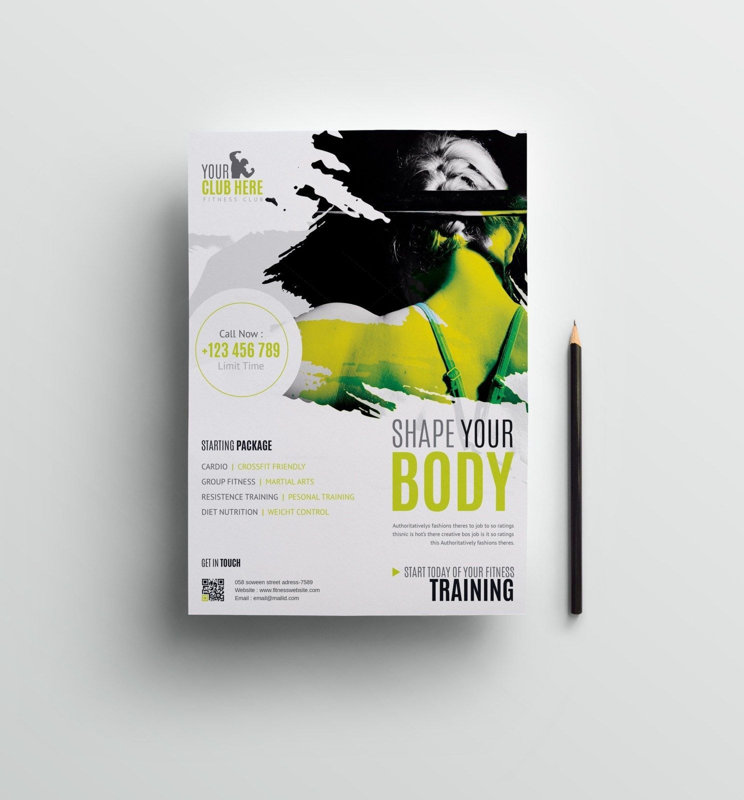 Fitness Club Professional Flyer Design Template 001511 - Template Catalog -   17 fitness Design flyer ideas