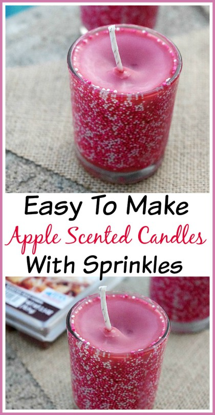 DIY Apple Scented Candles with Sprinkles -   18 diy Candles gifts ideas