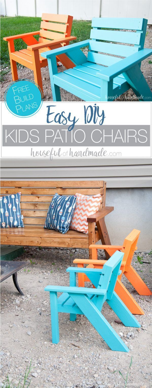 Easy DIY Kids Patio Chairs -   18 diy Furniture for kids ideas