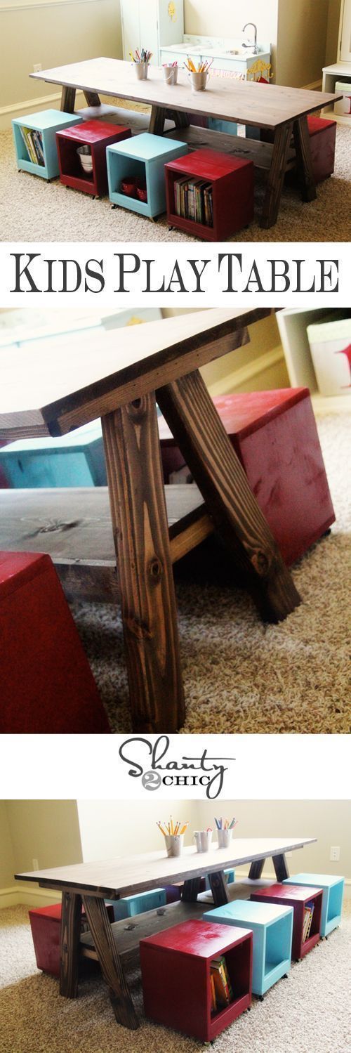 Playroom Kids Table DIY -   18 diy Furniture for kids ideas