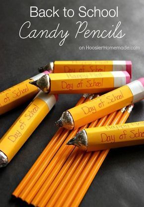 Back to School Candy Pencils - Hoosier Homemade -   18 diy School Supplies candy ideas