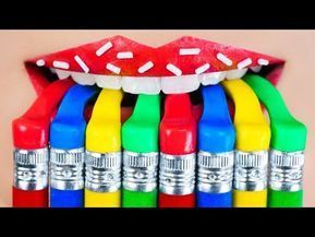 How to Sneak Candy in Class! School Pranks and 15 DIY Edible School Supplies! -   18 diy School Supplies candy ideas