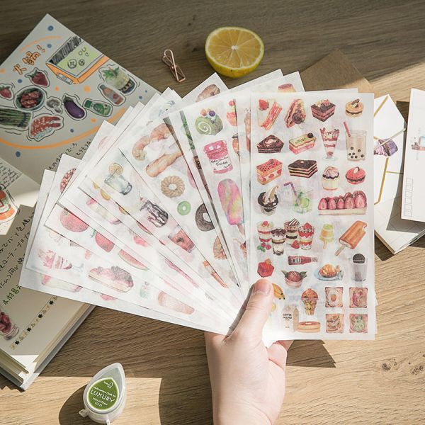 US $2.28 21% OFF|12 pcs/set Ins Style Delicous Food Candy Paper Stickers Scrapbooking Diy  Diary Stationery Stickers School Supply|Assorted Stickers|   - AliExpress -   18 diy School Supplies candy ideas