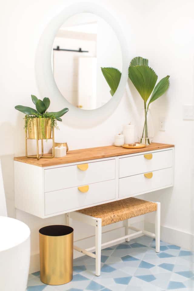 DIY Dressing Table: How To Make An Ikea Vanity Hack - Sugar & Cloth -   19 diy Bathroom ikea ideas