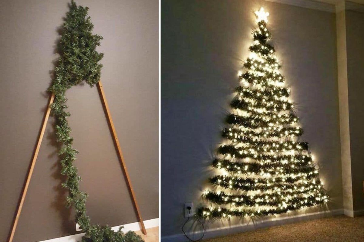 Space-saving Xmas tree decoration sends mums wild as kids can't knock it over -   19 diy Decorations noel ideas