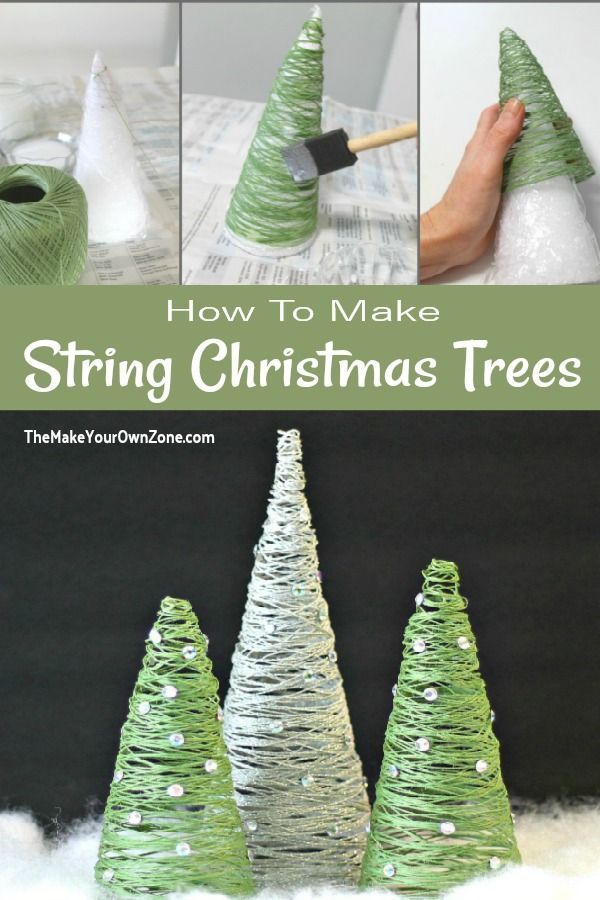 How To Make String Christmas Trees -   19 diy Decorations noel ideas