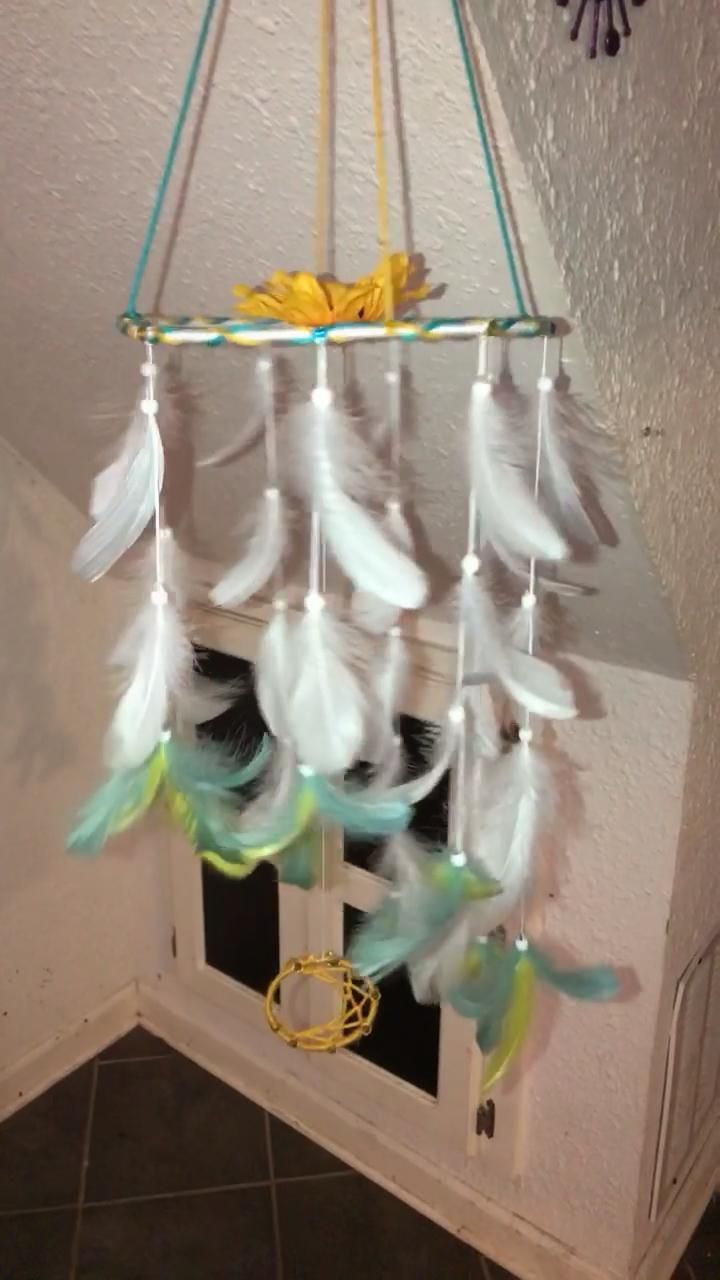 Sunflower Mobile Dream Catcher ~ -   19 diy Dream Catcher sunflower ideas