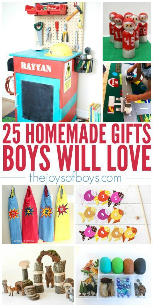 25 Homemade Gifts Boys Will Love | Gift Ideas for Boys -   19 diy Gifts for children ideas