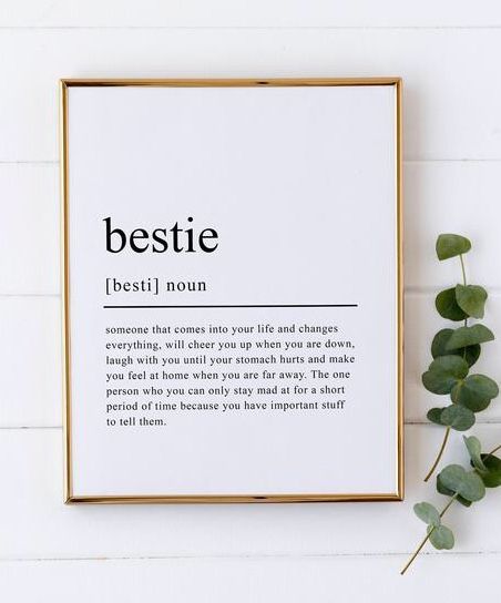 Bestie gifts Best friend print Besties Unique friendship | Etsy -   19 diy Gifts for friends ideas