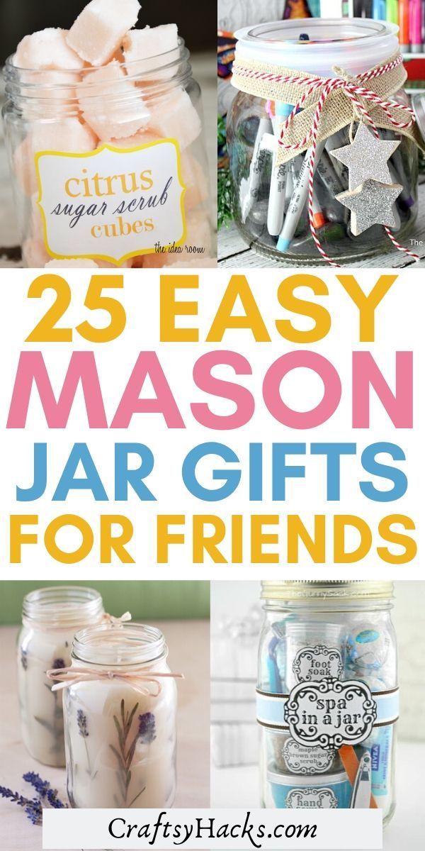 25 Craftsy Mason Jar Gift Ideas for Loved Ones -   19 diy Gifts for friends ideas