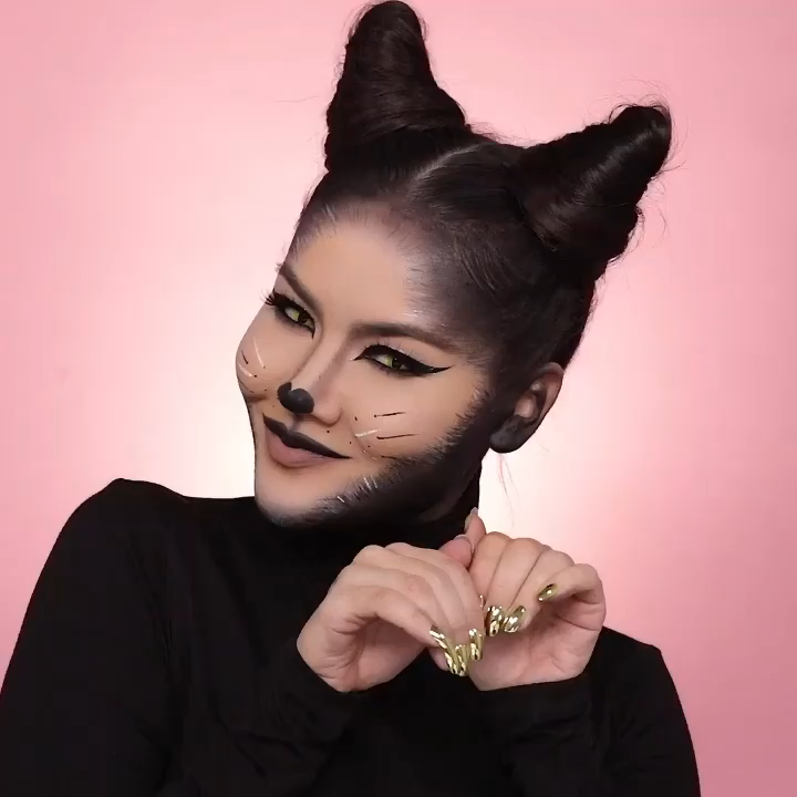 Cat Ears Halloween Hairstyle -   19 diy Halloween Costumes cat ideas