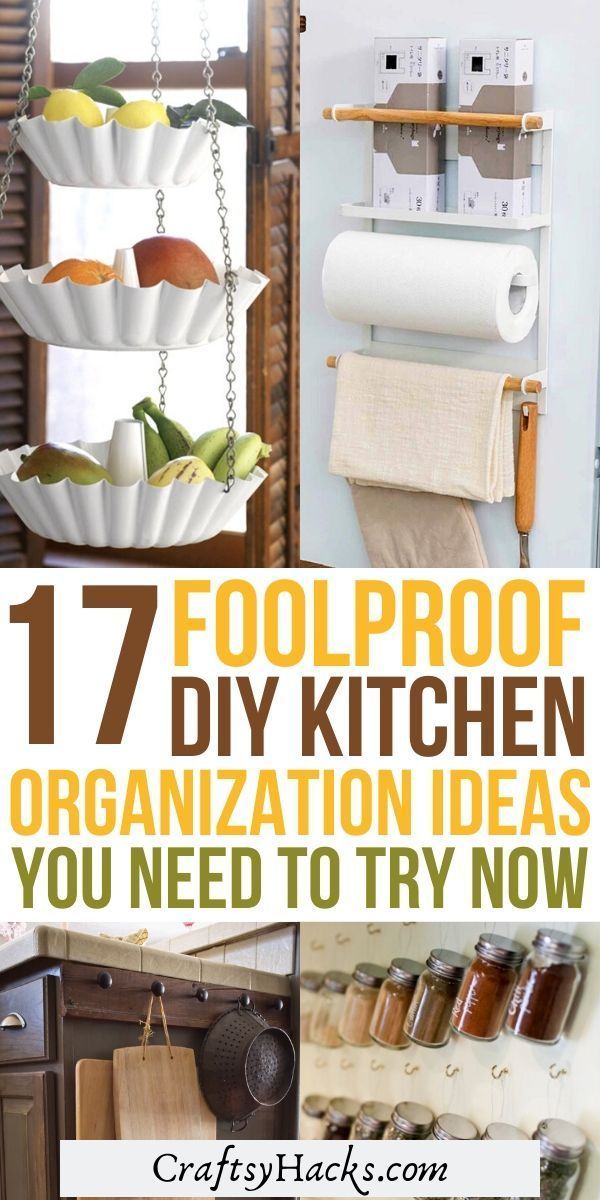 17 Brilliant DIY Kitchen Organization Ideas -   19 diy Kitchen tips ideas