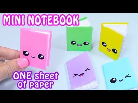 DIY MINI NOTEBOOKS ONE SHEET OF PAPER - DIY BACK TO SCHOOL -   19 diy Paper notebook ideas