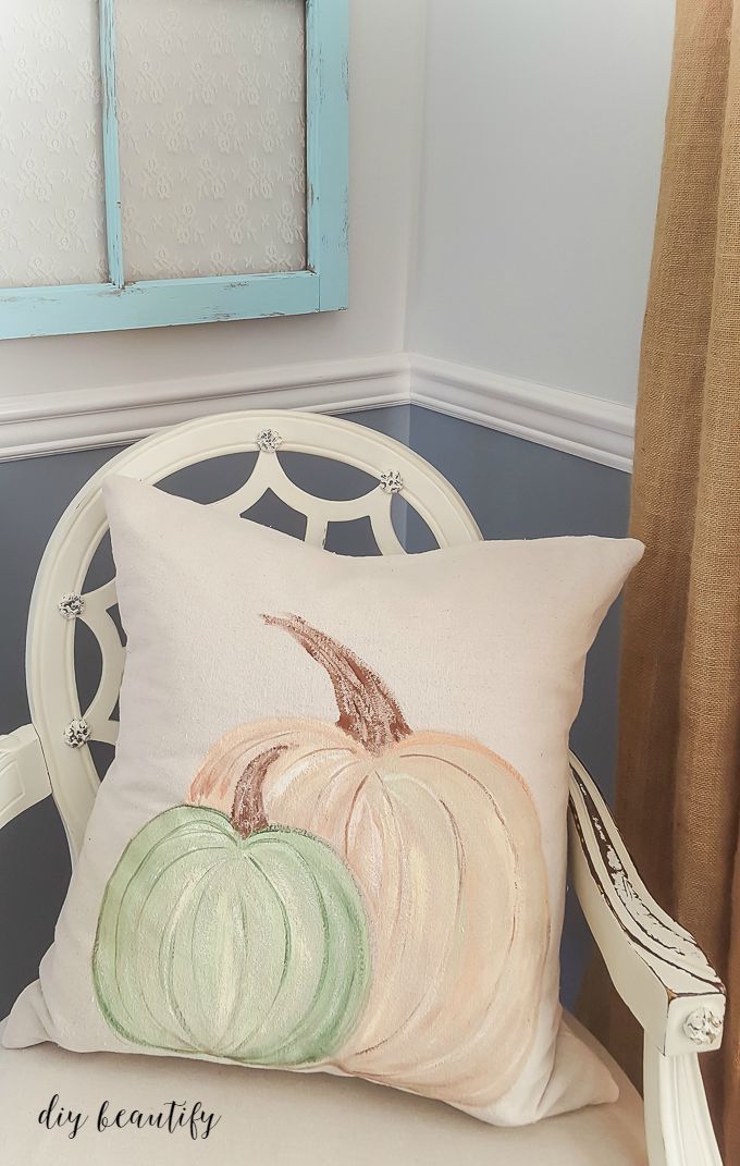DIY Painted Pumpkin Pillow | Tutorial - Ella Claire -   19 diy Pillows painted ideas