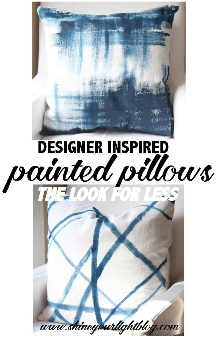 Modern Painted Pillows -   19 diy Pillows painted ideas