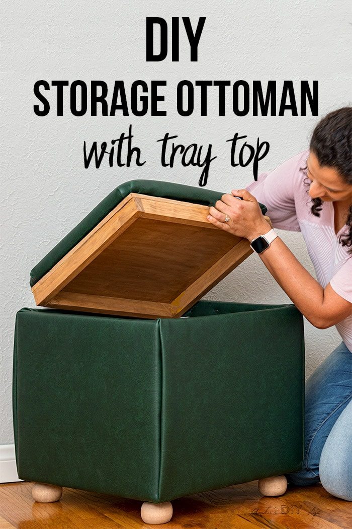 DIY Storage Ottoman Cube With Tray Top - Build Plans - Anika's DIY Life -   19 diy Storage ottoman ideas