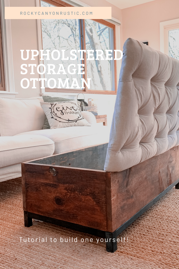 Upholstered Storage Ottoman -   19 diy Storage ottoman ideas