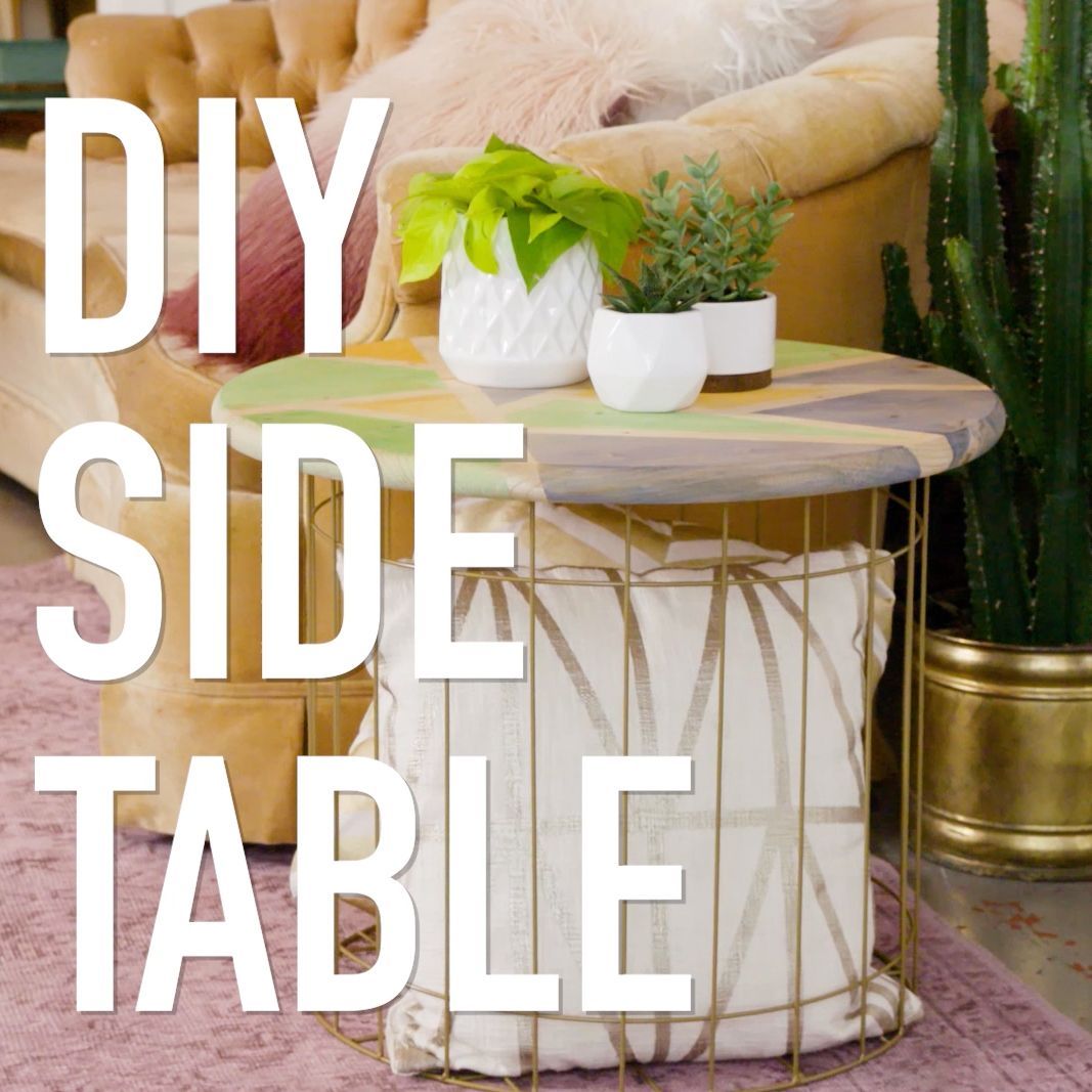 DIY Side Table made from a Basket! - HGTV Handmade -   19 diy Table side ideas