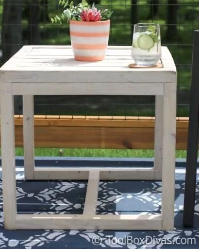 Build with Me: $10 Outdoor Sidetable -   19 diy Table side ideas