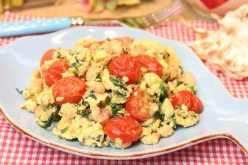 Spinat-Tomaten-Krabbenr?hrei - Happy Carb Rezepte -   19 fitness Rezepte spinat ideas