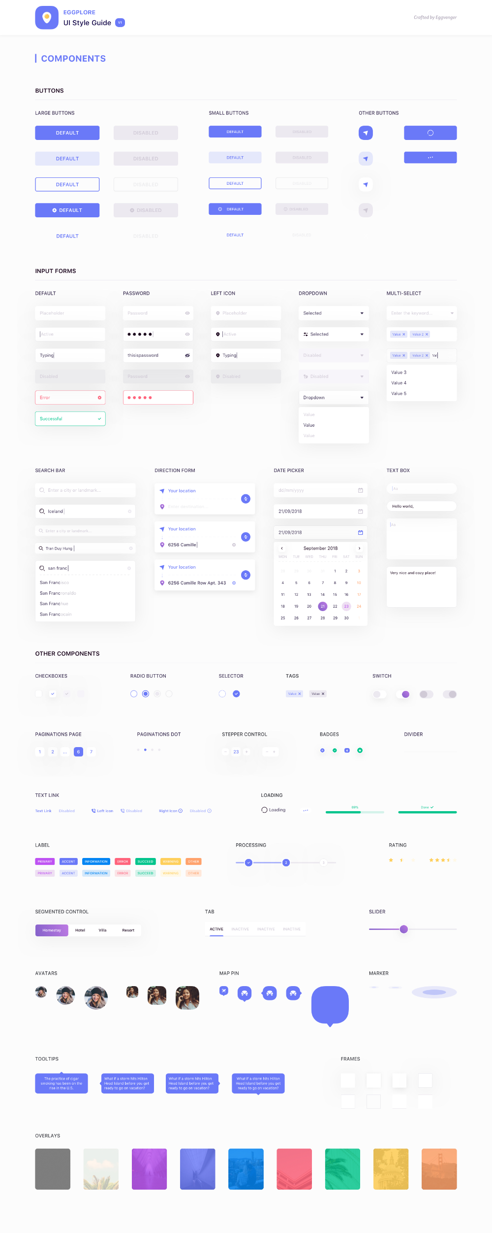 Eggplore UI Style Guide - uistore.design -   19 style Guides template ideas