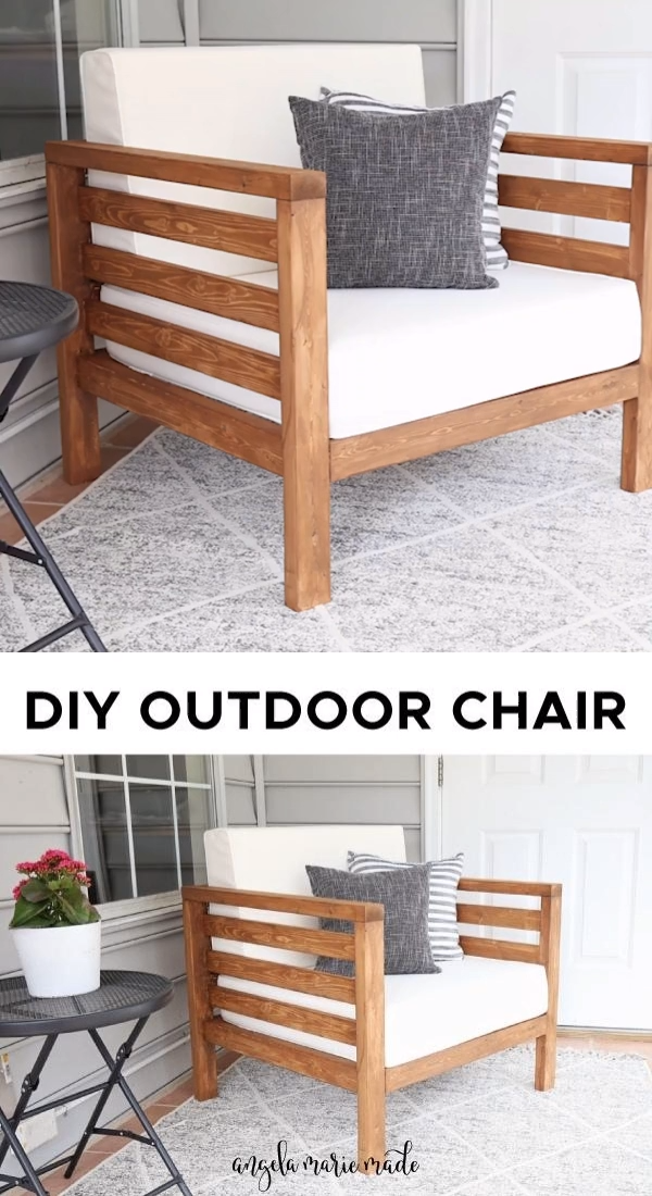 DIY Outdoor Chair - Angela Marie Made -   20 diy Bedroom chair ideas