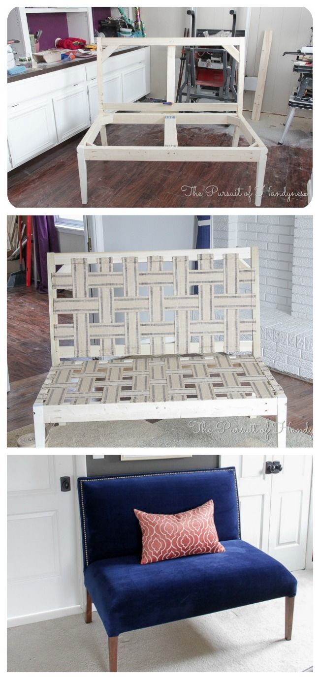 Diy Upholstered Settee -   20 diy Bedroom chair ideas