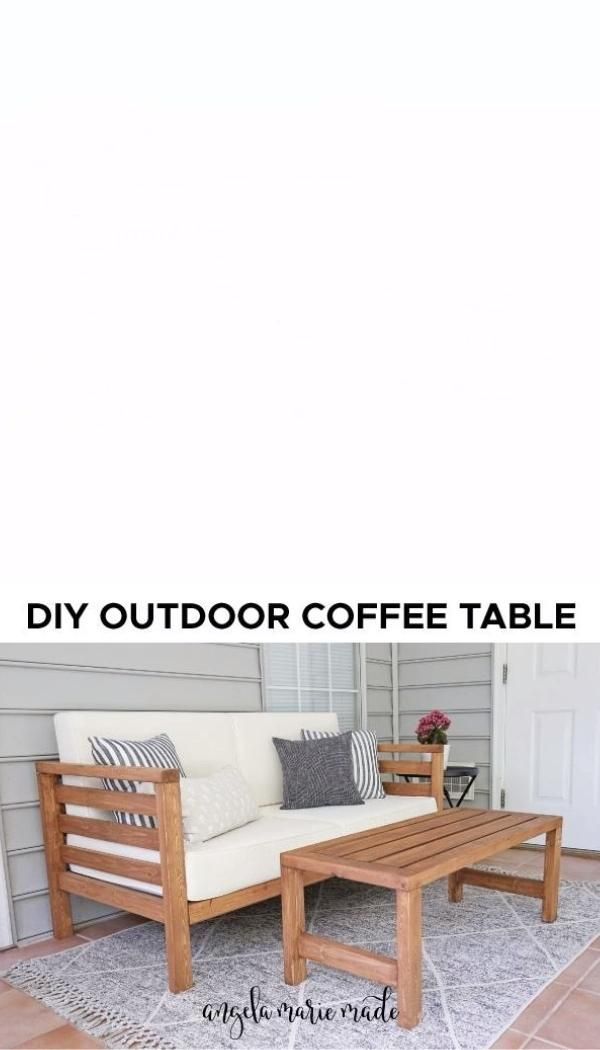 DIY Outdoor Coffee Table - Angela Marie Made -   20 diy Bedroom chair ideas