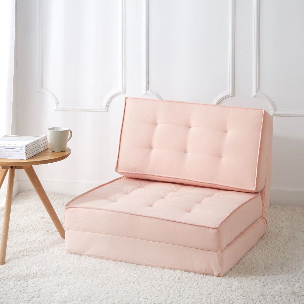 Your Zone Canvas Flip Chair, Blush -   20 diy Bedroom chair ideas