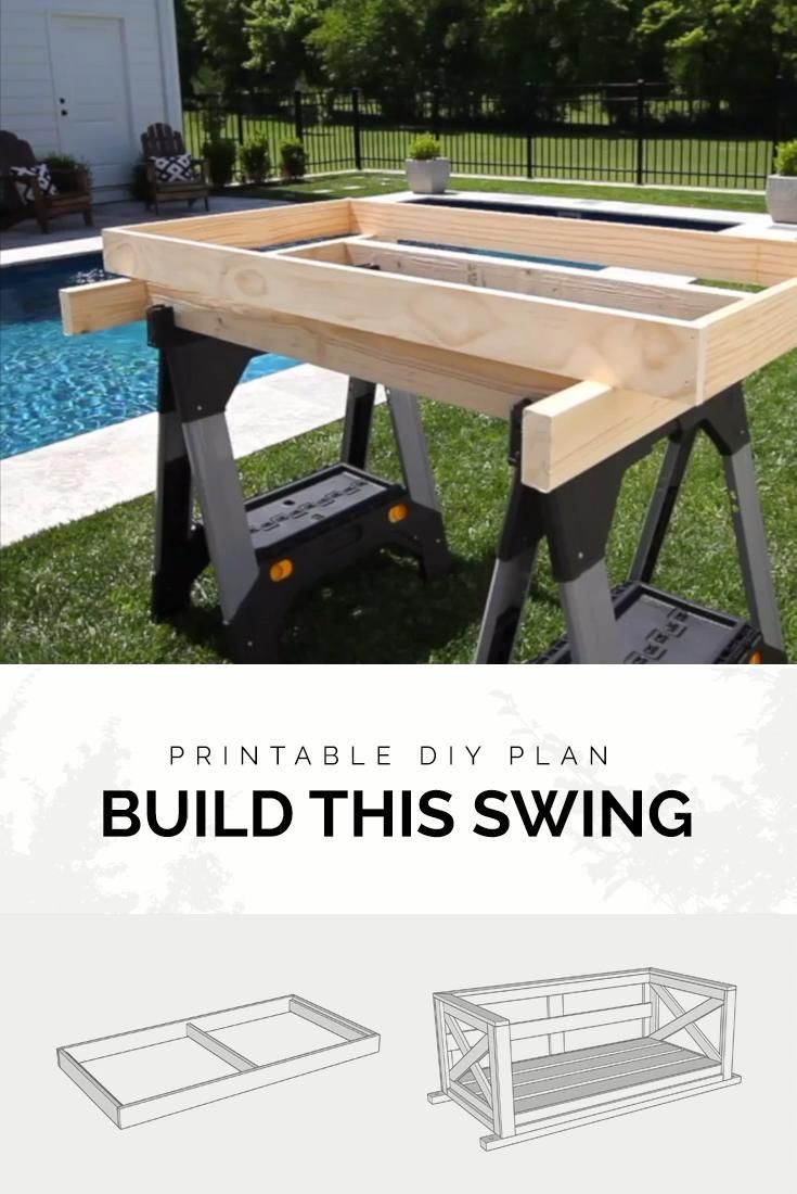 DIY Crib Mattress Swing - Printable Plan -   21 diy Outdoor table ideas
