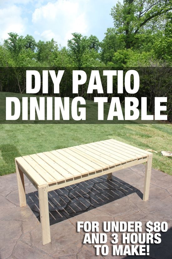 How to Build a Patio Dining Table - How to Nest for Less -   21 diy Outdoor table ideas