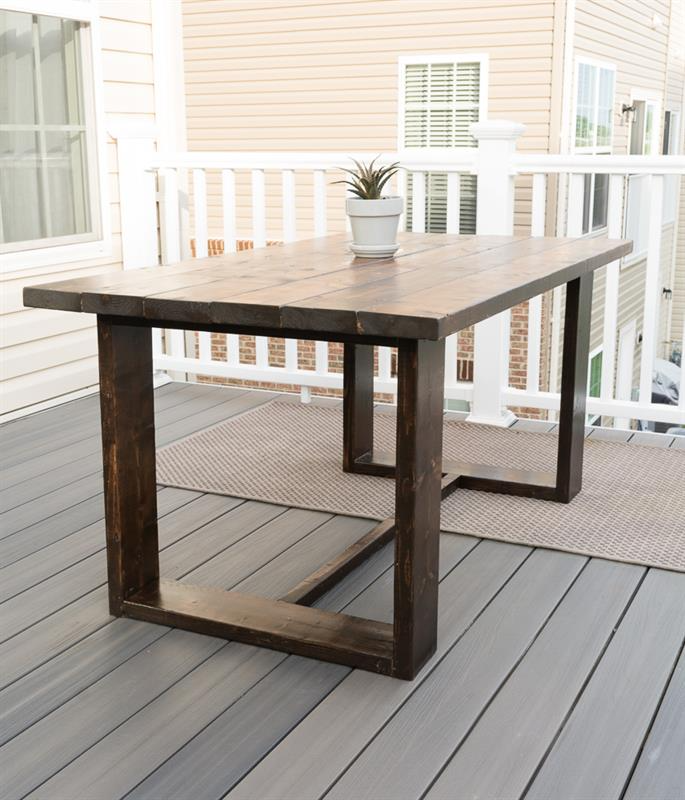 Simple, Modern Outdoor Table -   21 diy Outdoor table ideas