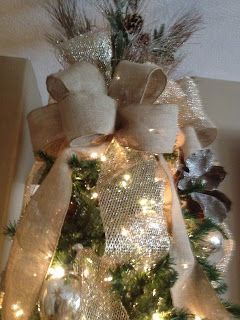 14 rustic christmas tree topper burlap bows ideas