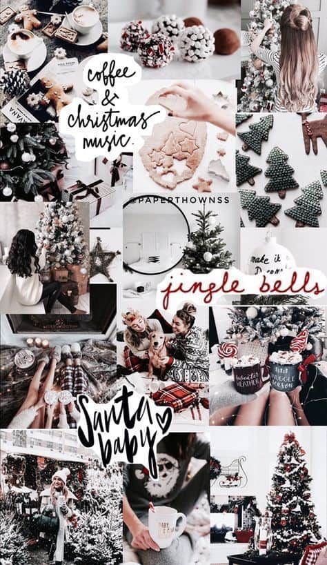 21+ Christmas iPhone Wallpapers you must SEE! -   16 christmas wallpaper collage ideas