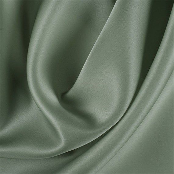 Dark Sage Silk Satin Organza, Fabric By The Yard -   16 sage green aesthetic ideas