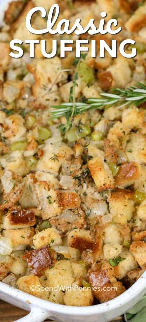 Easy Stuffing Recipe - Spend With Pennies -   16 thanksgiving recipes turkey stuffing ideas
