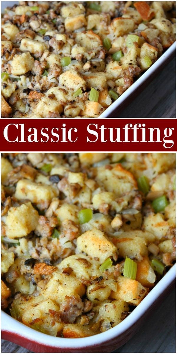 Classic Stuffing -   16 thanksgiving recipes turkey stuffing ideas