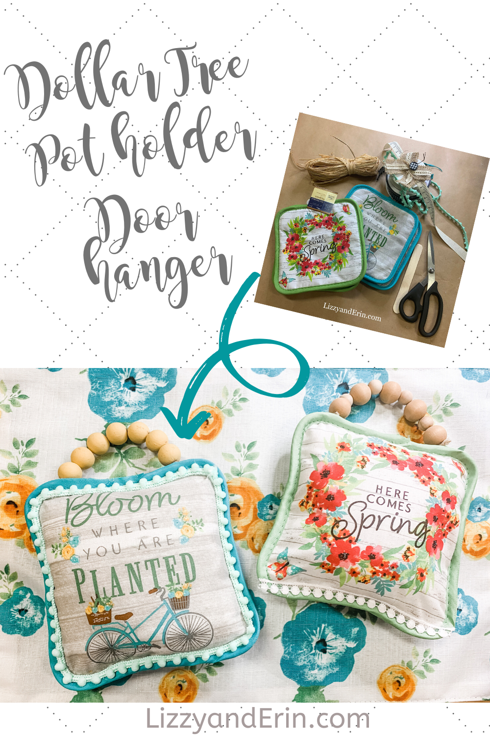 Dollar Tree Pot Holder Door Hanger -   17 99 cent store diy Dollar Tree ideas