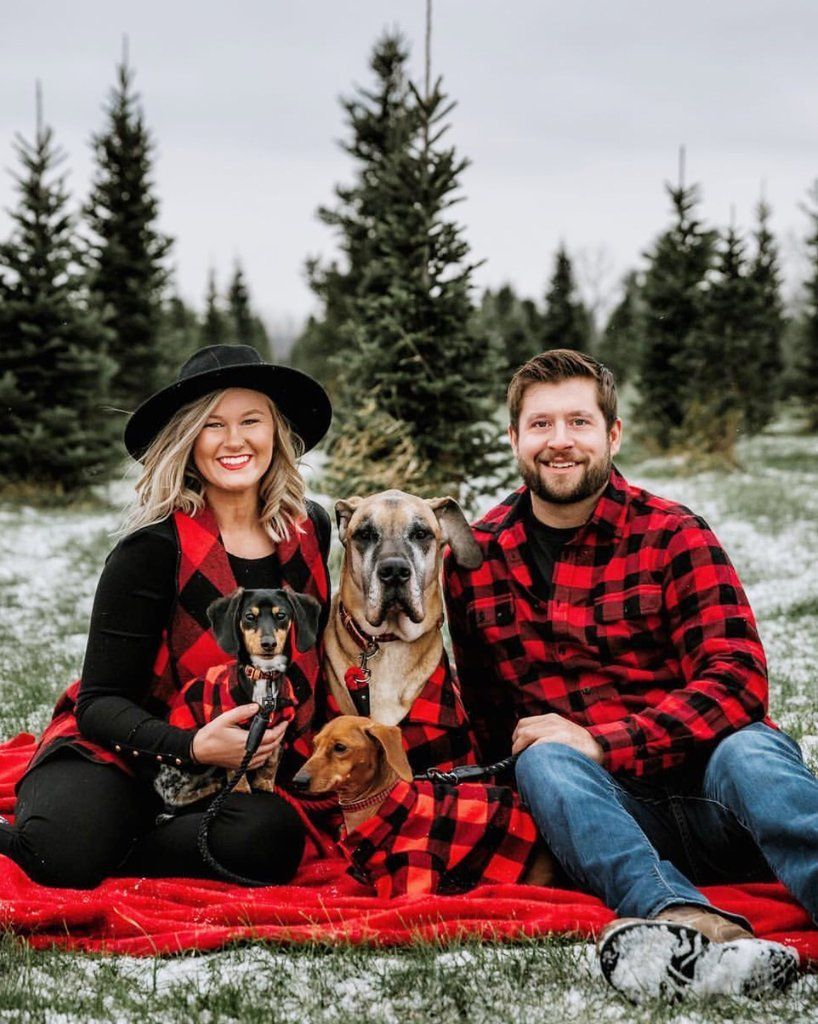Great Plains Flannel - Matching Sizes for Dogs + Humans -   17 christmas photoshoot couples outfits ideas