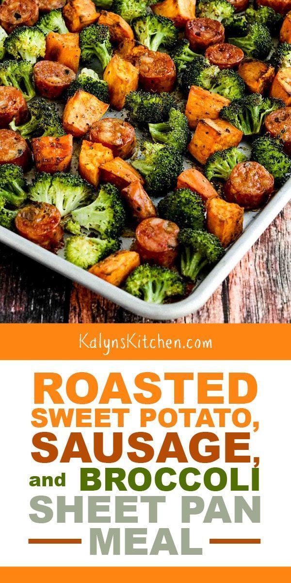 Roasted Sweet Potatoes, Sausage, and Broccoli Sheet Pan Meal - Kalyn's Kitchen -   17 dinner recipes healthy for two ideas