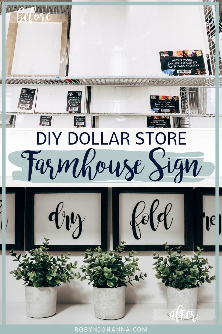 DIY Dollar Store Farmhouse Sign That Will Blow Your Mind - Robyn Johanna -   17 diy projects for the home ideas