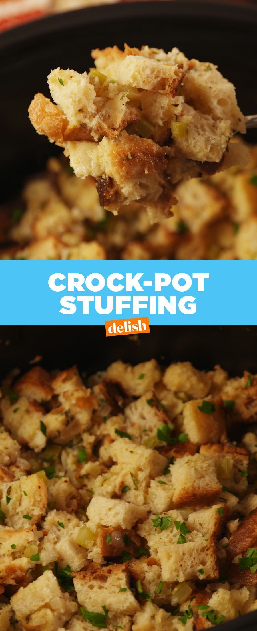 Save Oven Space And Make This Insanely Good Crock-Pot Stuffing -   17 dressing recipes thanksgiving crock pot ideas