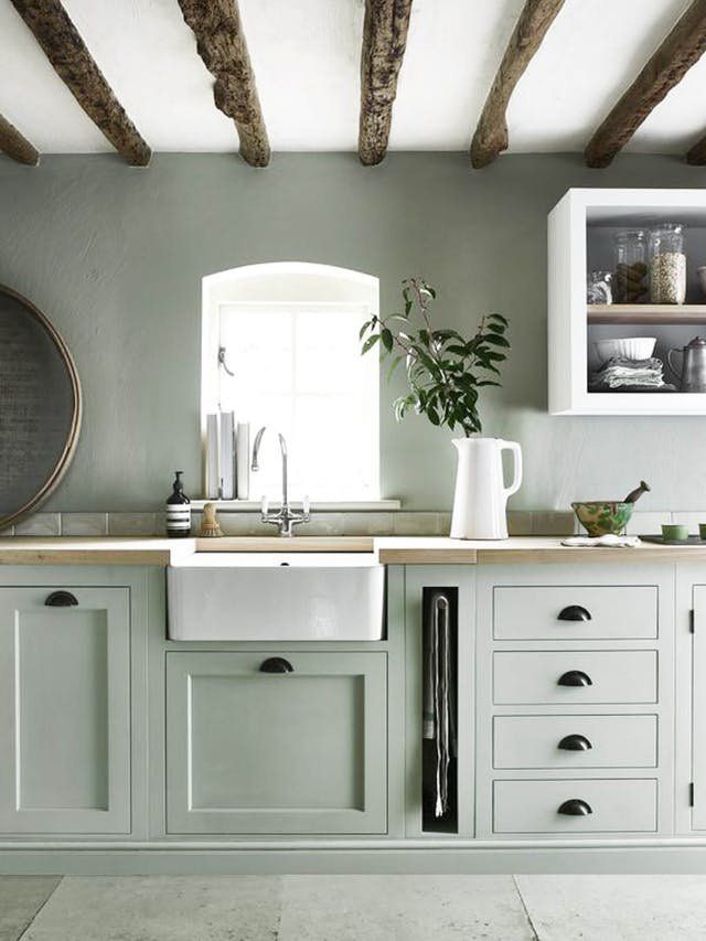 We're Calling It: The Top Kitchen Paint Colors for 2018 -   17 sage green kitchen cabinets paint ideas