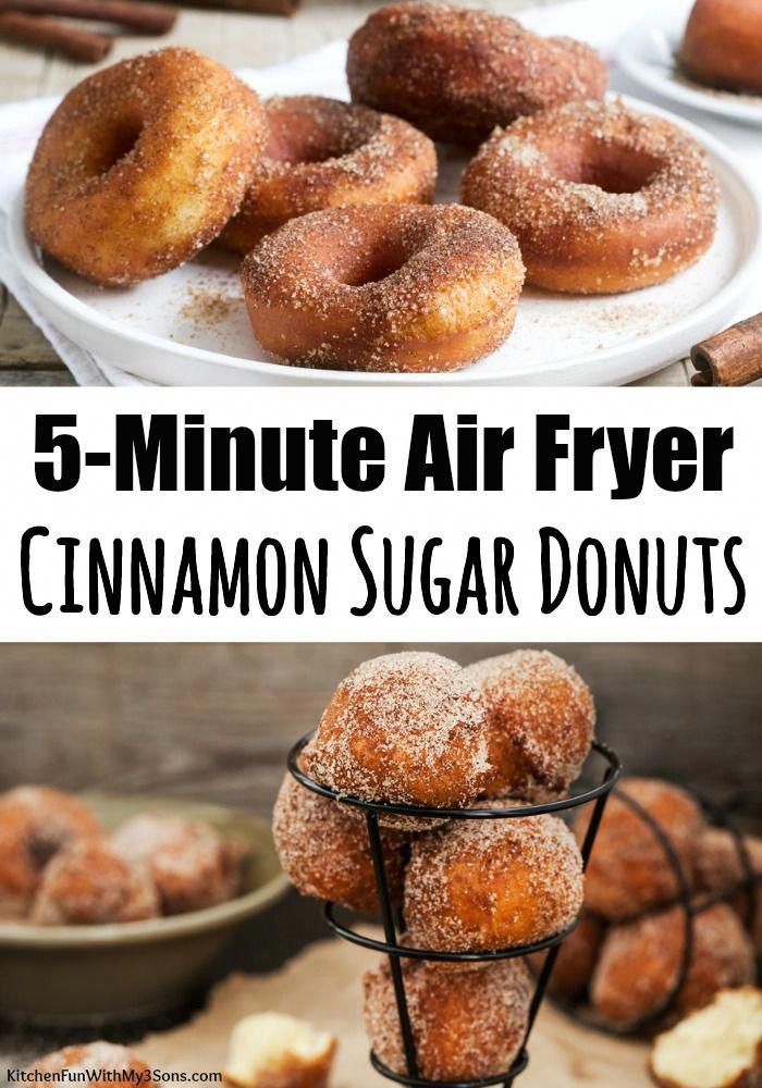 Cinnamon Sugar Air Fryer Donuts (4-ingredients) -   18 air fryer recipes easy dessert ideas