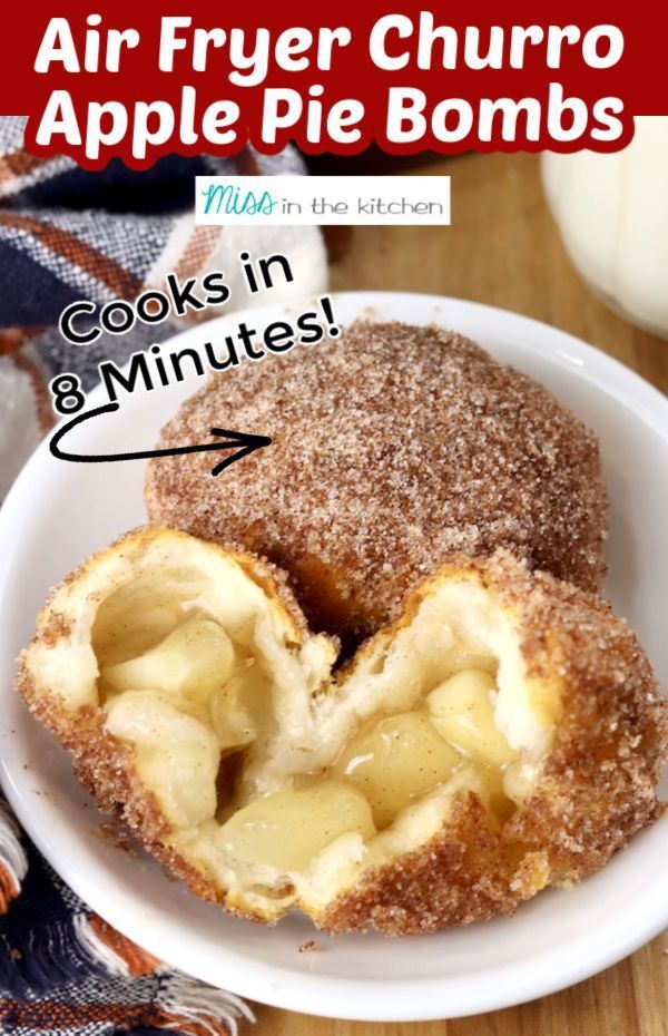 Air Fryer Churro Apple Pie Bombs -   18 air fryer recipes easy dessert ideas