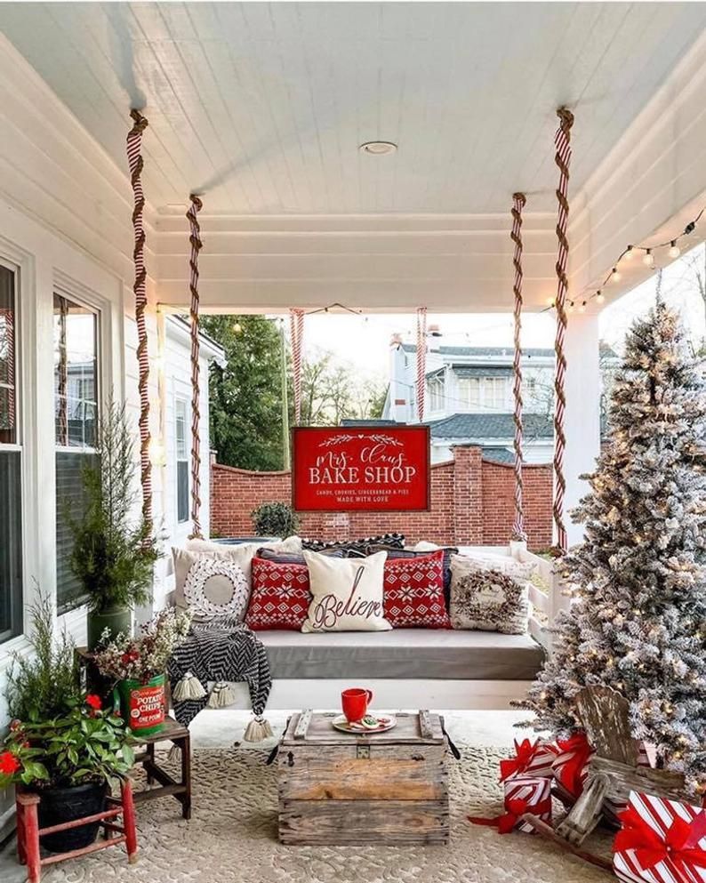 18 christmas decor outdoor fence ideas